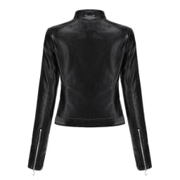 New Short Thin Leather Jacket Women's Stand Collar Spring Autumn Fashionable Ladies' Leather Coat Lightweight Padded