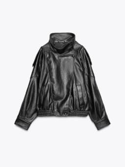 Fashionable Sweet Style Long Sleeve Stand Collar Jacket Outerwear New Arrival Autumn 2025 Women's Short Coat Elegant Leather