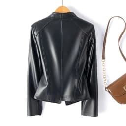 Genuine Leather Women's Short Slim Sheepskin 2025 Spring Autumn Leather Jacket New Long Sleeve Suit Collar Zipper Little Coat
