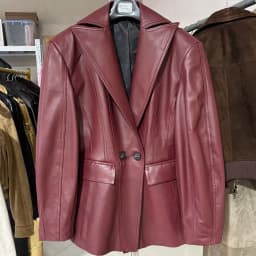 YOLOAgain Vintage Suede Blazer Jacket Women Double Breasted Lapel Dark Brown Genuine Sheepskin Leather Jacket Coat Female