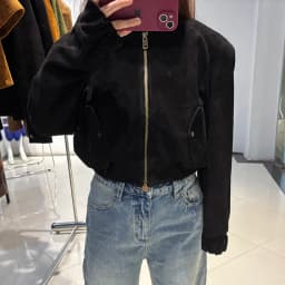 YOLOAgain Oversized Suede Leather Cropped Jacket Coat Women Drop-shoulder Dark Brown Genuine Leather Jacket Coat 2025 Autumn