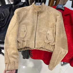 YOLOAgain Oversized Suede Leather Cropped Jacket Coat Women Drop-shoulder Dark Brown Genuine Leather Jacket Coat 2025 Autumn