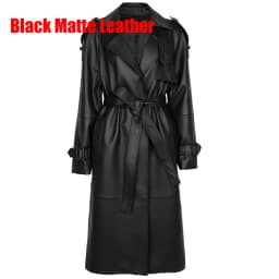 YOLOAgain High Quality Real Leather Trench Coat Women Genuine Leather Jacket Windbreak Female