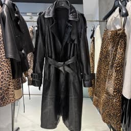 YOLOAgain High Quality Real Leather Trench Coat Women Genuine Leather Jacket Windbreak Female