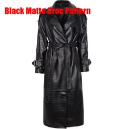 YOLOAgain High Quality Real Leather Trench Coat Women Genuine Leather Jacket Windbreak Female