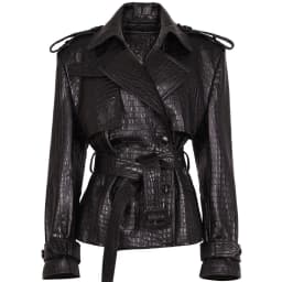 YOLOAgain Double Breasted Croc Pattern Leather Jacket Women 2026 Autumn New Genuine Leather Jacket Ladies