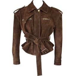 YOLOAgain Real Leather Jacket Coat Women With Belt Genuine Sheepskin Brown Leather Jacket Ladies