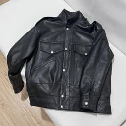 Natural Lambskin Leather Biker Jacket for Women, 100% Sheepskin Leather Coat, Long Sleeves, H104