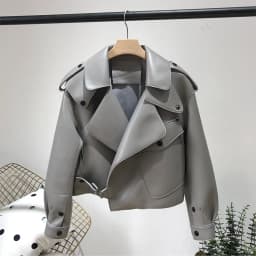 OFTBUY 2022 Genuine Leather Jacket Women Real Sheepshin Leather Coat Spring Autumn New Fashion Real Leather Jacket Loose Casual