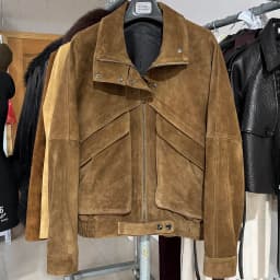 YOLOAgain Chocolate Brown Suede Jacket Women Real Leather Jacket Female