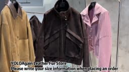 YOLOAgain Chocolate Brown Suede Jacket Women Real Leather Jacket Female