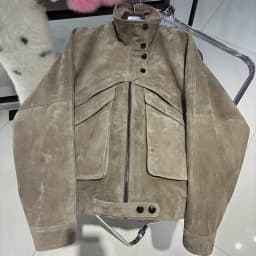 YOLOAgain Chocolate Brown Suede Jacket Women Real Leather Jacket Female