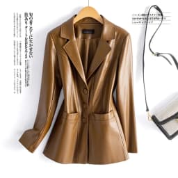Fashion Sheepskin Jackets Women Casual Short Real Leather Coats 2025 New Long Sleeve Covered Button Elastic Waist Jackets Female