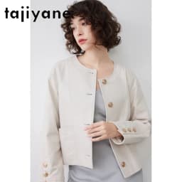 TAJIYANE Sheepskin Genuine Leather Jacket Woman Round Neck Leather Coat Cropped Jackets for Woman Outerwear Office Lady Дубленка