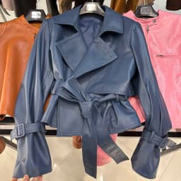 YOLOAgain Vintage Real Leather Jacket Women Genuine Sheepskin Leather Jacket Female