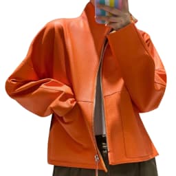 YOLOAgain Real Leather Jacket Women Genuine Sheepskin Oversized Leather Coat