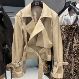 YOLOAgain Real Leather Jacket Women With Belt Lapel Oversized Dark Brown Suede Jacket Coat Ladies