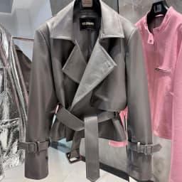 YOLOAgain Real Leather Jacket Women With Belt Lapel Oversized Dark Brown Suede Jacket Coat Ladies