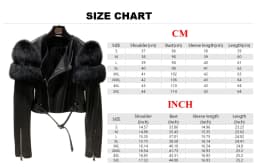 Leather Jacket Factory Ladies Short Leather Jacket Real Fox Fur Sleeve Coat Women Autumn 21001