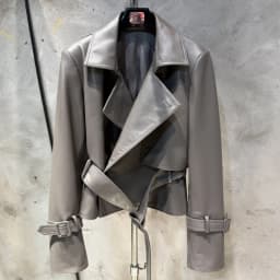 #S Women Suede Leather Jacket Ladies Casual Fashion Jacket 2025 New Coming Sheepskin Coat