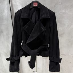 #S Women Suede Leather Jacket Ladies Casual Fashion Jacket 2025 New Coming Sheepskin Coat
