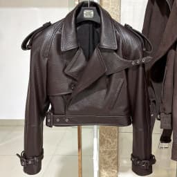 YOLOAgain Long Sleeve Dark Brown Suede Jacket Women Real Leather Jacket