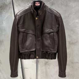 Suede Bomber Women Winter Genuine Sheep Leather Suede Coat with Big Pockets on the Body