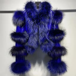 Fur Bomber Ladies New Fashion Jacket Crocdile Sheep Leather With Natural Fur 3573