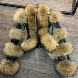 Fur Bomber Ladies New Fashion Jacket Crocdile Sheep Leather With Natural Fur 3573