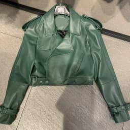 Female Leather Jacket Women Winter Genuine Sheep Leather Coat Wide Shoulder Paddad 23012