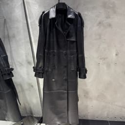 Long Suede Leather Coat Ladies Real Sheepskin Coat Genuine Sheep Leather Windbreak Long 2385