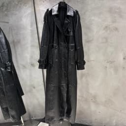 Long Suede Leather Coat Ladies Real Sheepskin Coat Genuine Sheep Leather Windbreak Long 2385