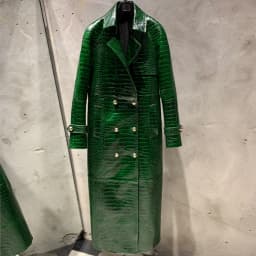 Long Suede Leather Coat Ladies Real Sheepskin Coat Genuine Sheep Leather Windbreak Long 2385