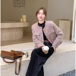 2025 New Autumn Thickened Short Outerwear for Women Fragrance Style Ladylike Top Quality Polyester Fiber Ladies Jacket
