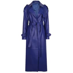 YOLOAgain Women's Real Leather Trench Coat Long High Quality Windbreak Oversized