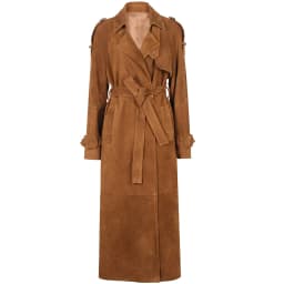 YOLOAgain Women's Real Leather Trench Coat Long High Quality Windbreak Oversized