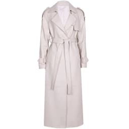 YOLOAgain Women's Real Leather Trench Coat Long High Quality Windbreak Oversized