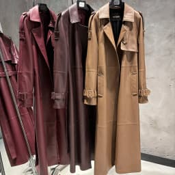 YOLOAgain Women's Real Leather Trench Coat Long High Quality Windbreak Oversized
