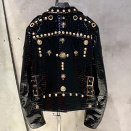 Leather Jacket Rivet High Street Ladies Autumn and Spring Fashion Wear Genuine Sheepskin Jacket 5860