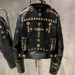 Leather Jacket Rivet High Street Ladies Autumn and Spring Fashion Wear Genuine Sheepskin Jacket 5860
