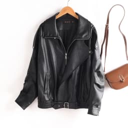 Real Leather Jacket Women's Short Casual Autumn Winter New Style Elastic Waist Loose Sheepskin Coat Casual Outerwear