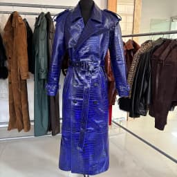 YOLOAgain Real Leather Trench Coat Women Genuine Suede Coat Floor Length 150cm