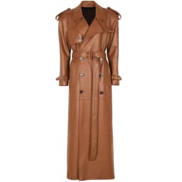 YOLOAgain Real Leather Trench Coat Women Genuine Suede Coat Floor Length 150cm