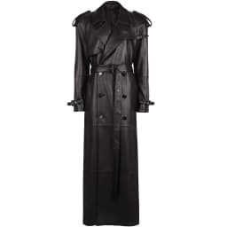 YOLOAgain Real Leather Trench Coat Women Genuine Suede Coat Floor Length 150cm