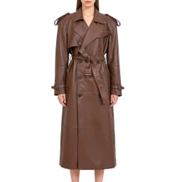 YOLOAgain Real Leather Trench Coat Women Genuine Suede Coat Floor Length 150cm