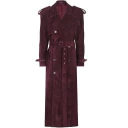 YOLOAgain Real Leather Trench Coat Women Genuine Suede Coat Floor Length 150cm