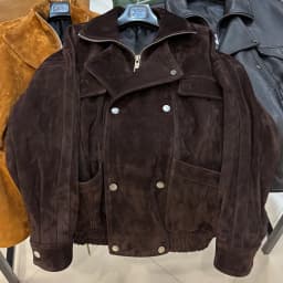 YOLOAgain Oversized Suede Jacket Women Genuine Sheepskin Black Grained Leather Jacket Coat