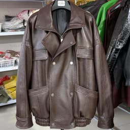 YOLOAgain Oversized Suede Jacket Women Genuine Sheepskin Black Grained Leather Jacket Coat