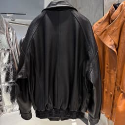 YOLOAgain Oversized Suede Jacket Women Genuine Sheepskin Black Grained Leather Jacket Coat