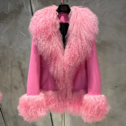 Sheep Fur Leather Coats Women Winter Luxury Mongolian Fur Leather Jackets with Long Sleeve with Natural Mongolian Fur 7251